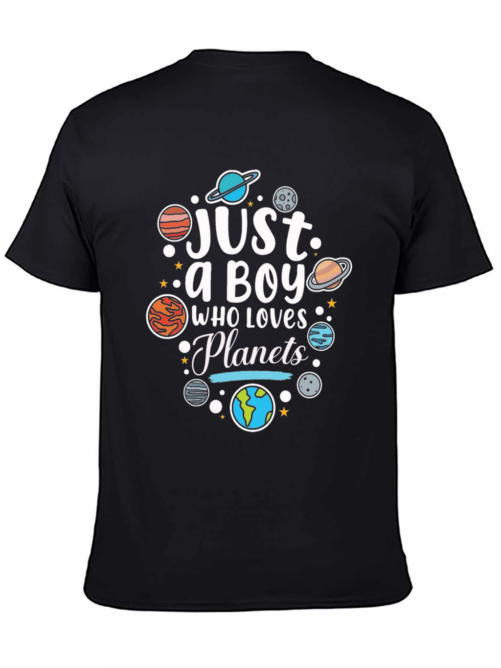Just a Boy Who Loves Planets Graphic T-Shirt