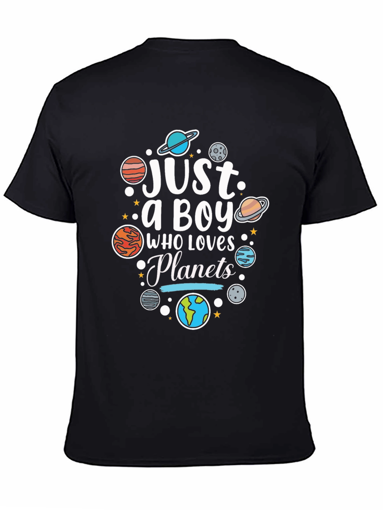 Just a Boy Who Loves Planets Graphic T-Shirt