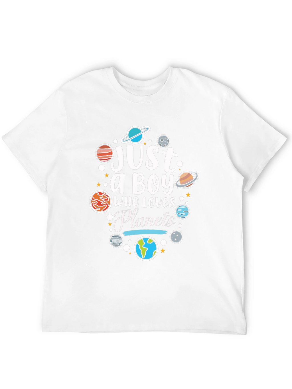 Just a Boy Who Loves Planets Graphic T-Shirt