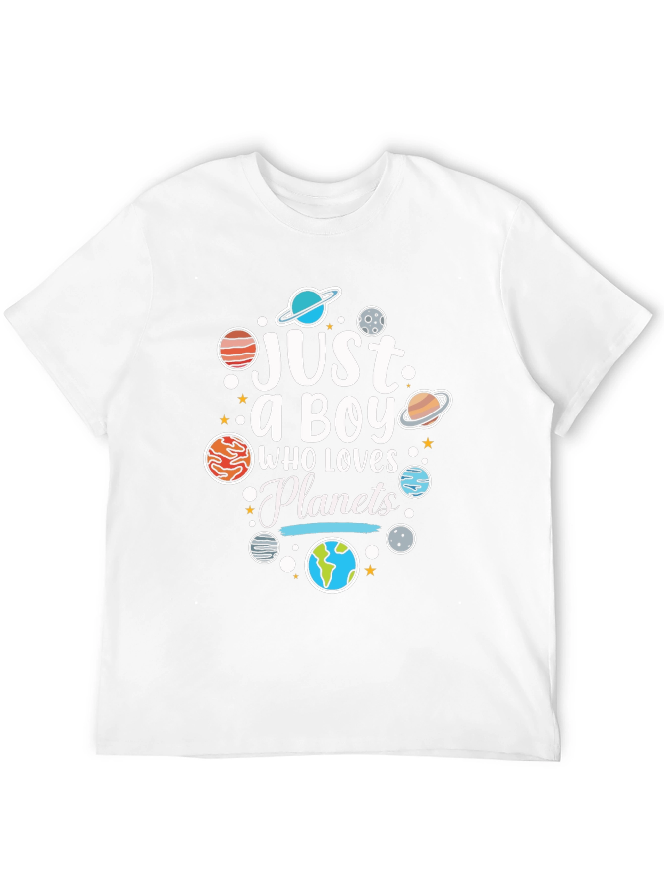 Just a Boy Who Loves Planets Graphic T-Shirt