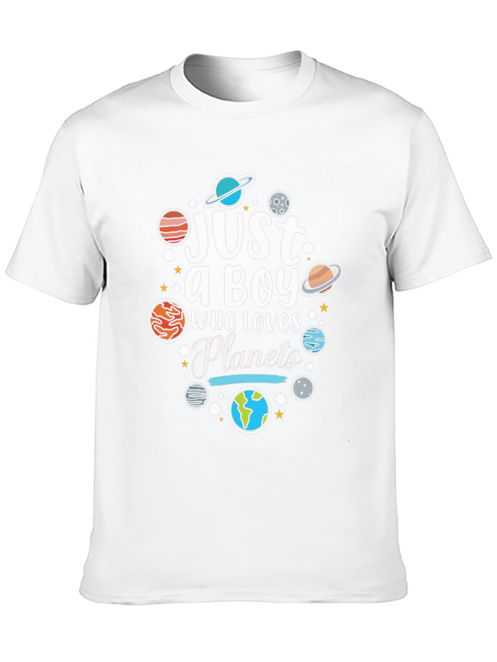Just a Boy Who Loves Planets Graphic T-Shirt