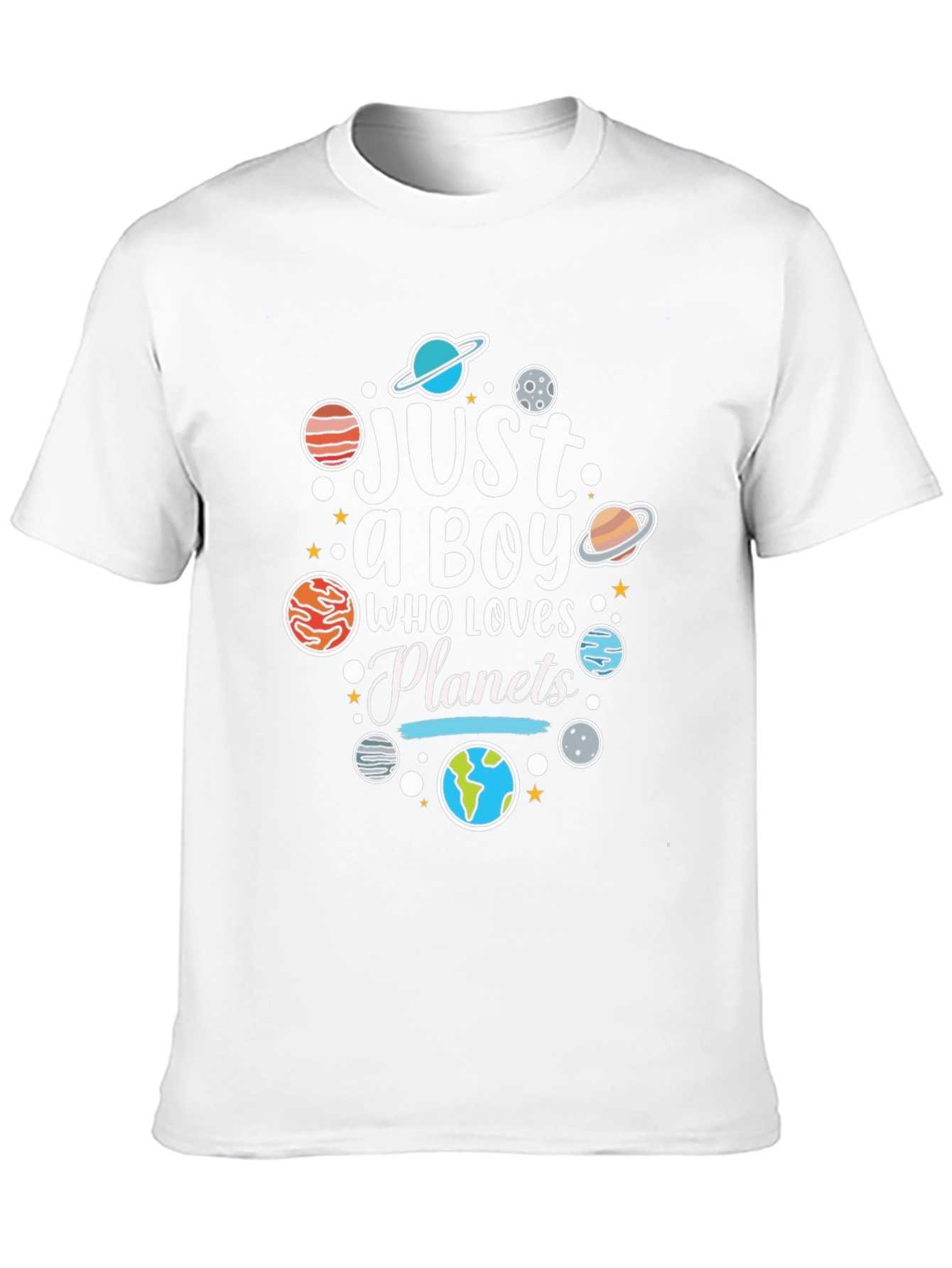 Just a Boy Who Loves Planets Graphic T-Shirt