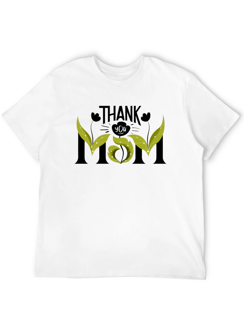 Thank You Mom Black Graphic Tee