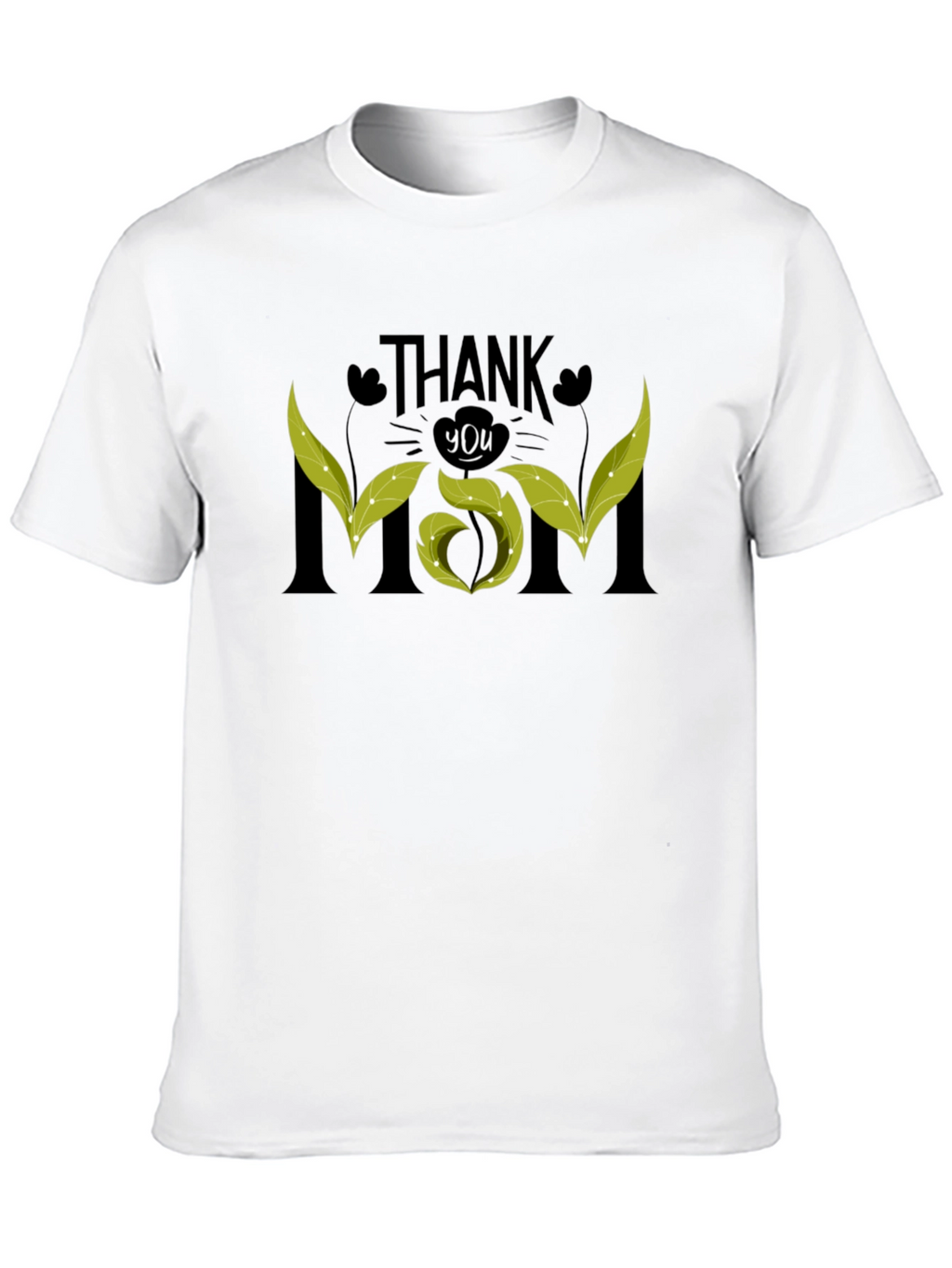 Thank You Mom Black Graphic Tee