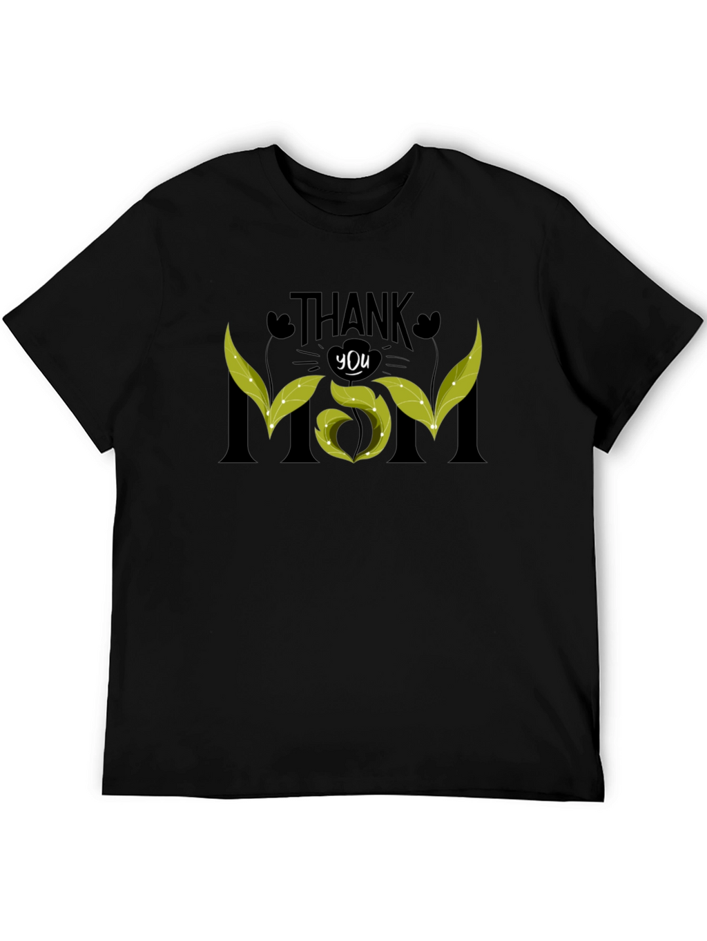 Thank You Mom Black Graphic Tee