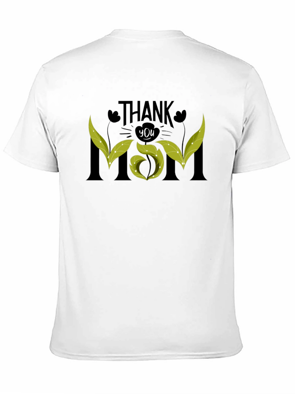 Thank You Mom Black Graphic Tee