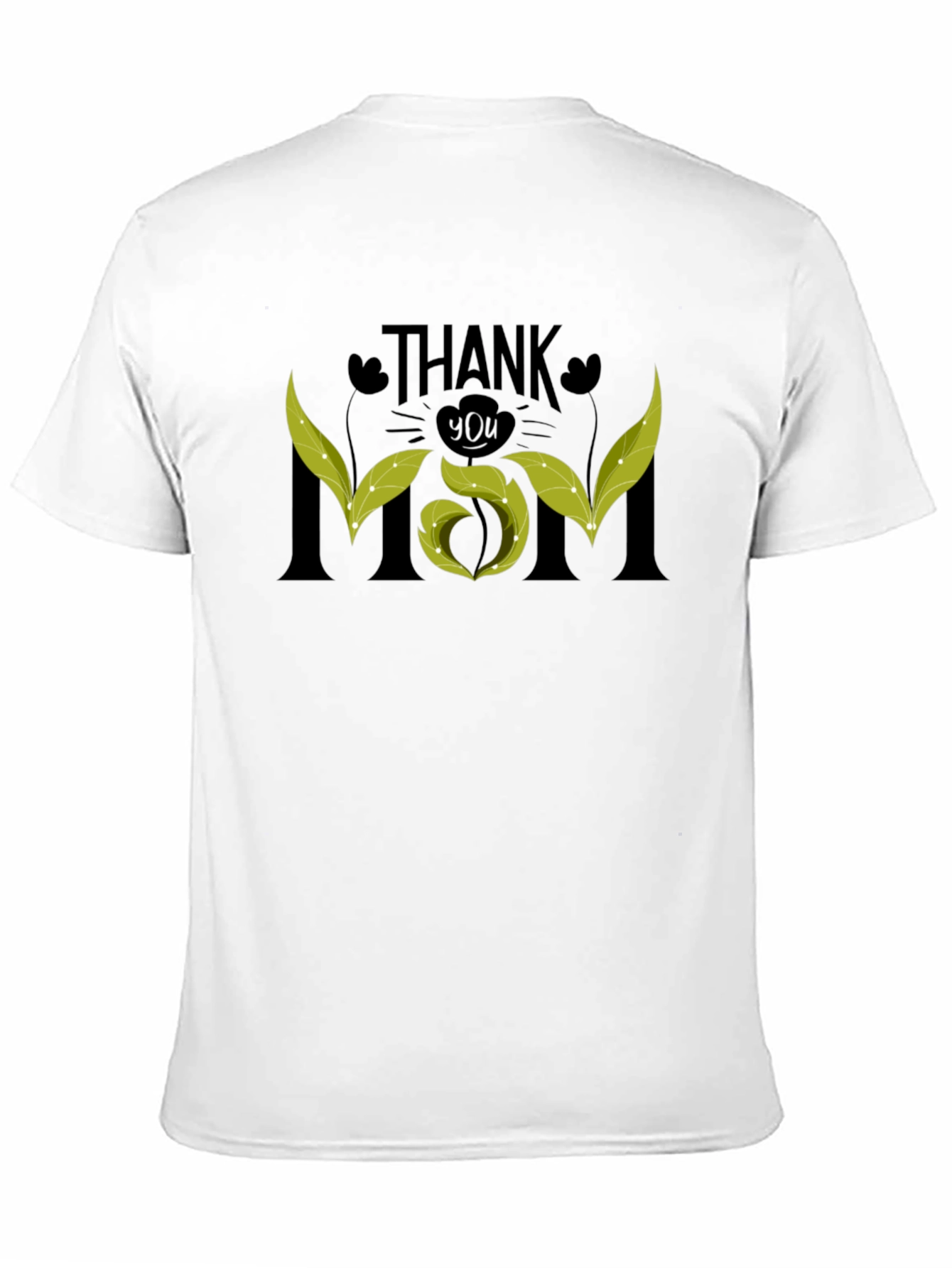 Thank You Mom Black Graphic Tee