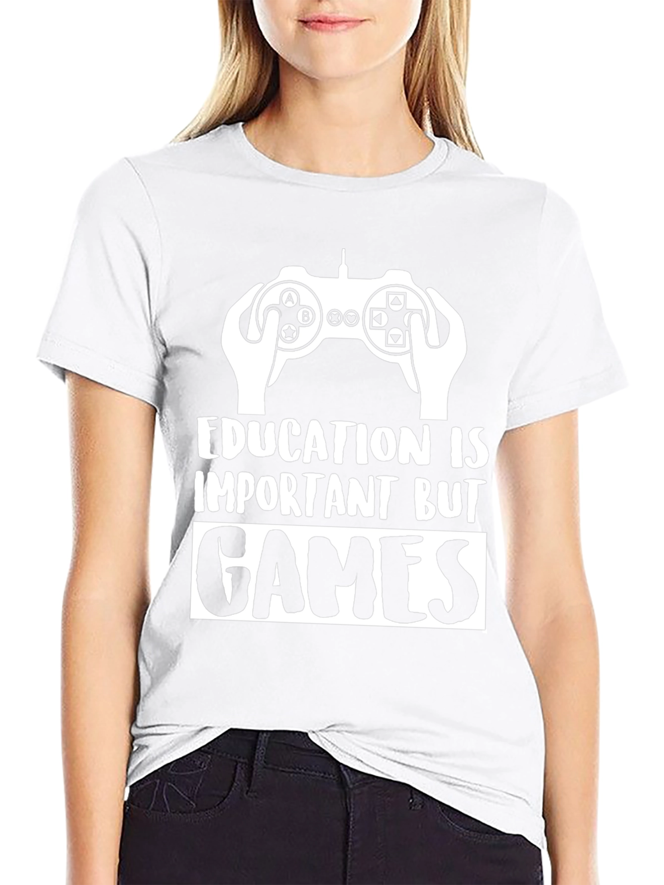 Gamer T-Shirt - Education is Important But Games