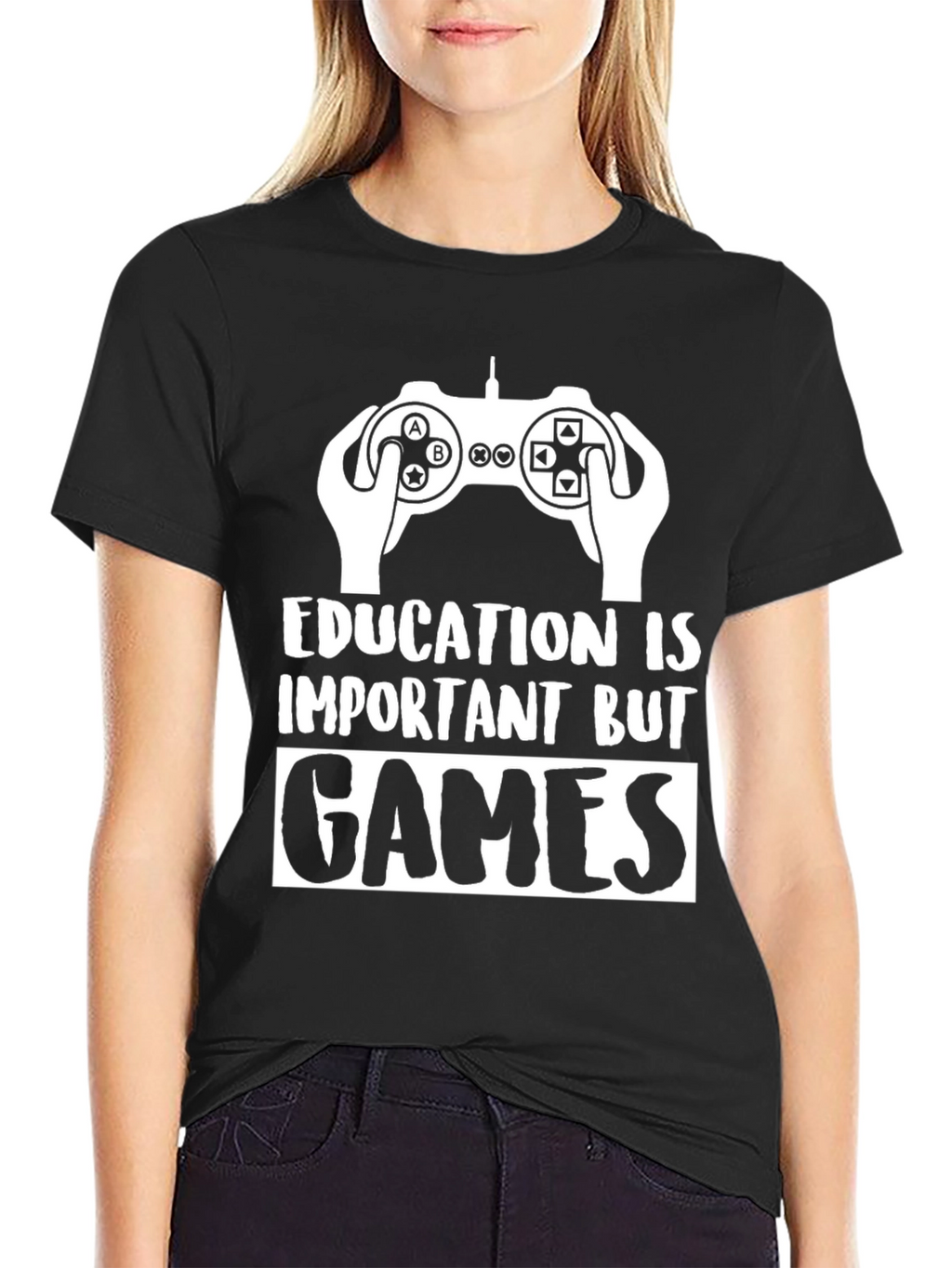 Gamer T-Shirt - Education is Important But Games