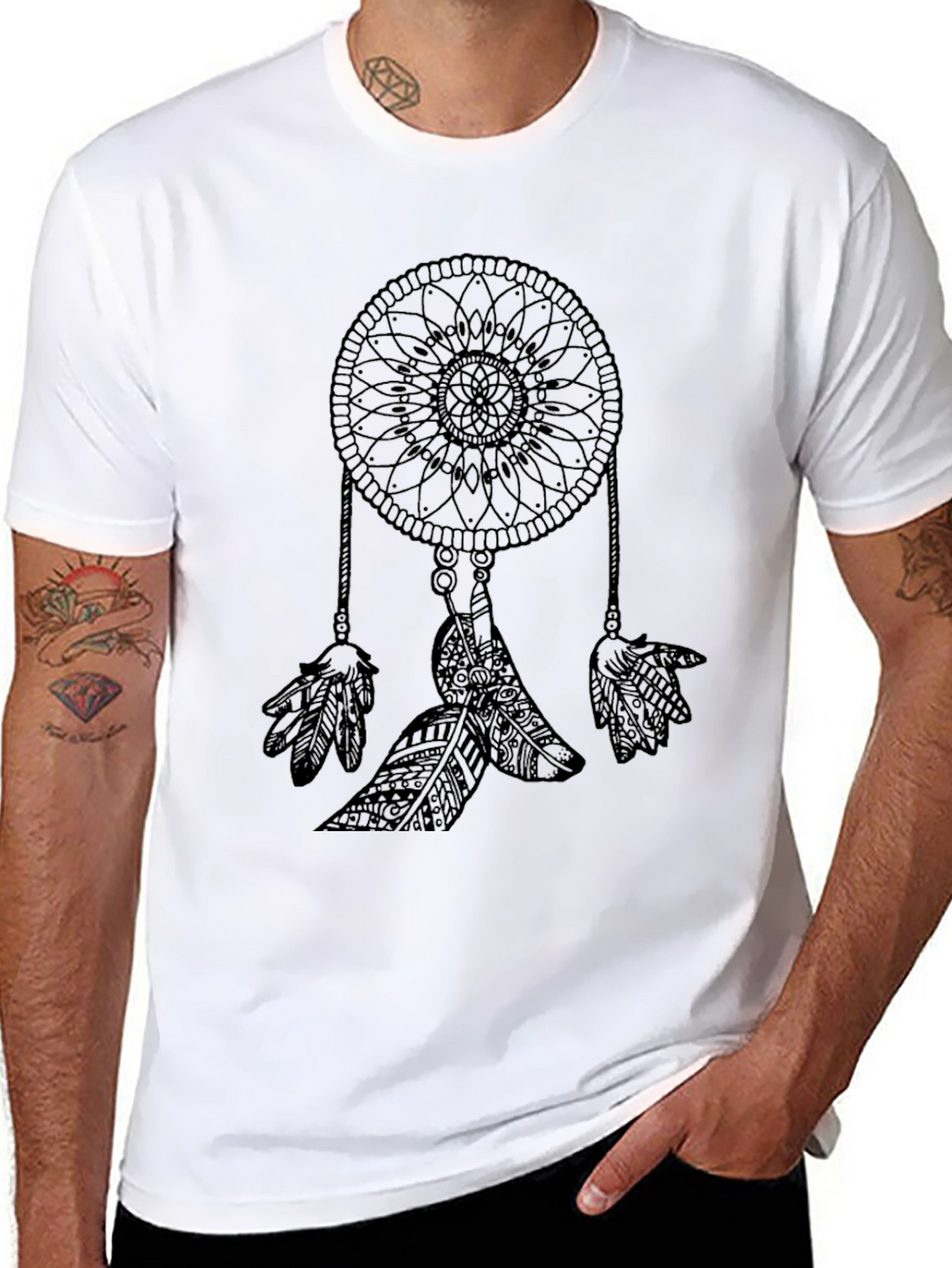 Dream Catcher Graphic Tee - Mens Black T-Shirt