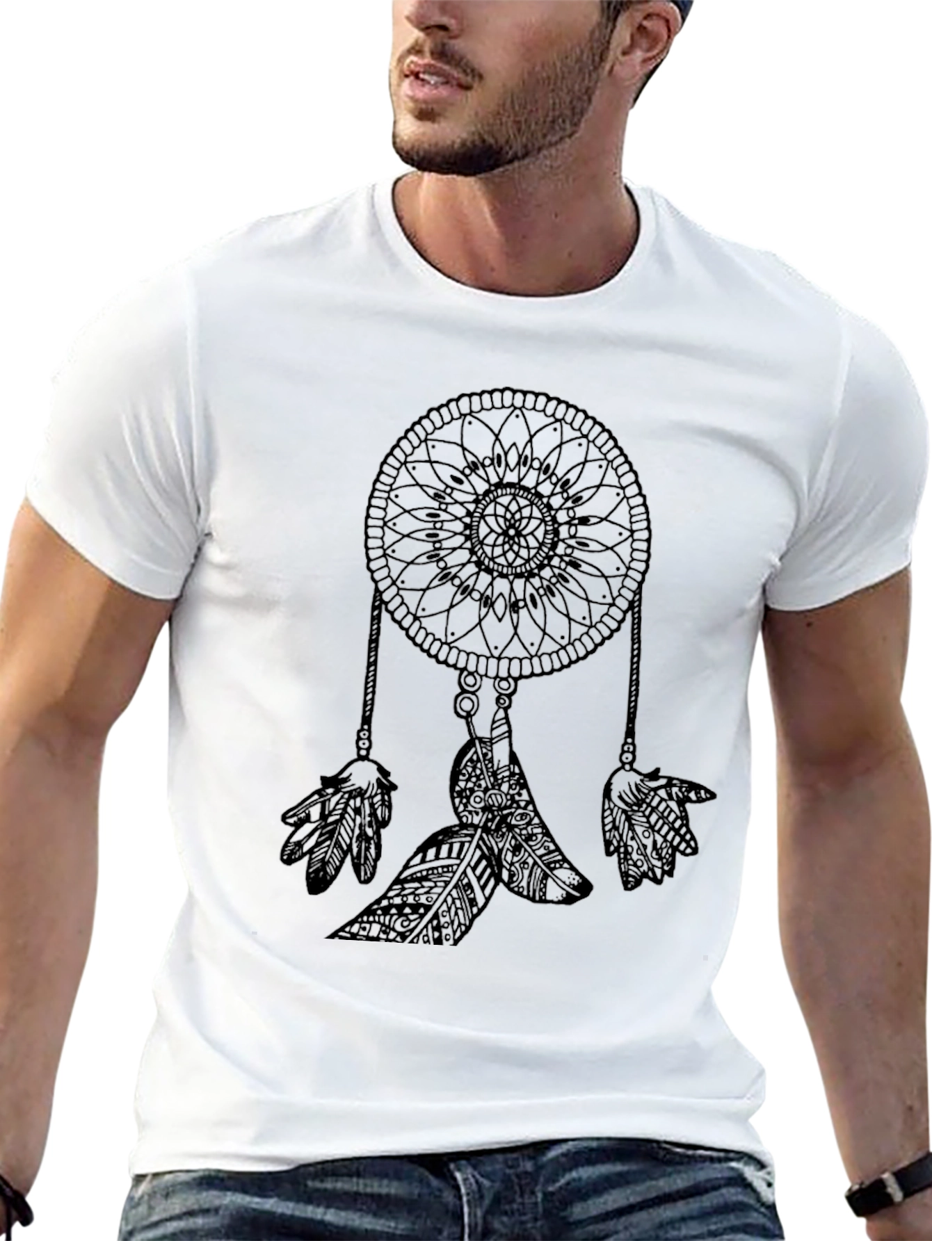 Dream Catcher Graphic Tee - Mens Black T-Shirt