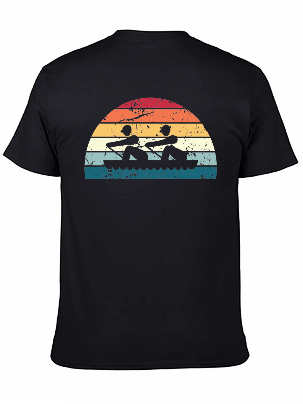 Rowing Sunset Graphic Tee - Black