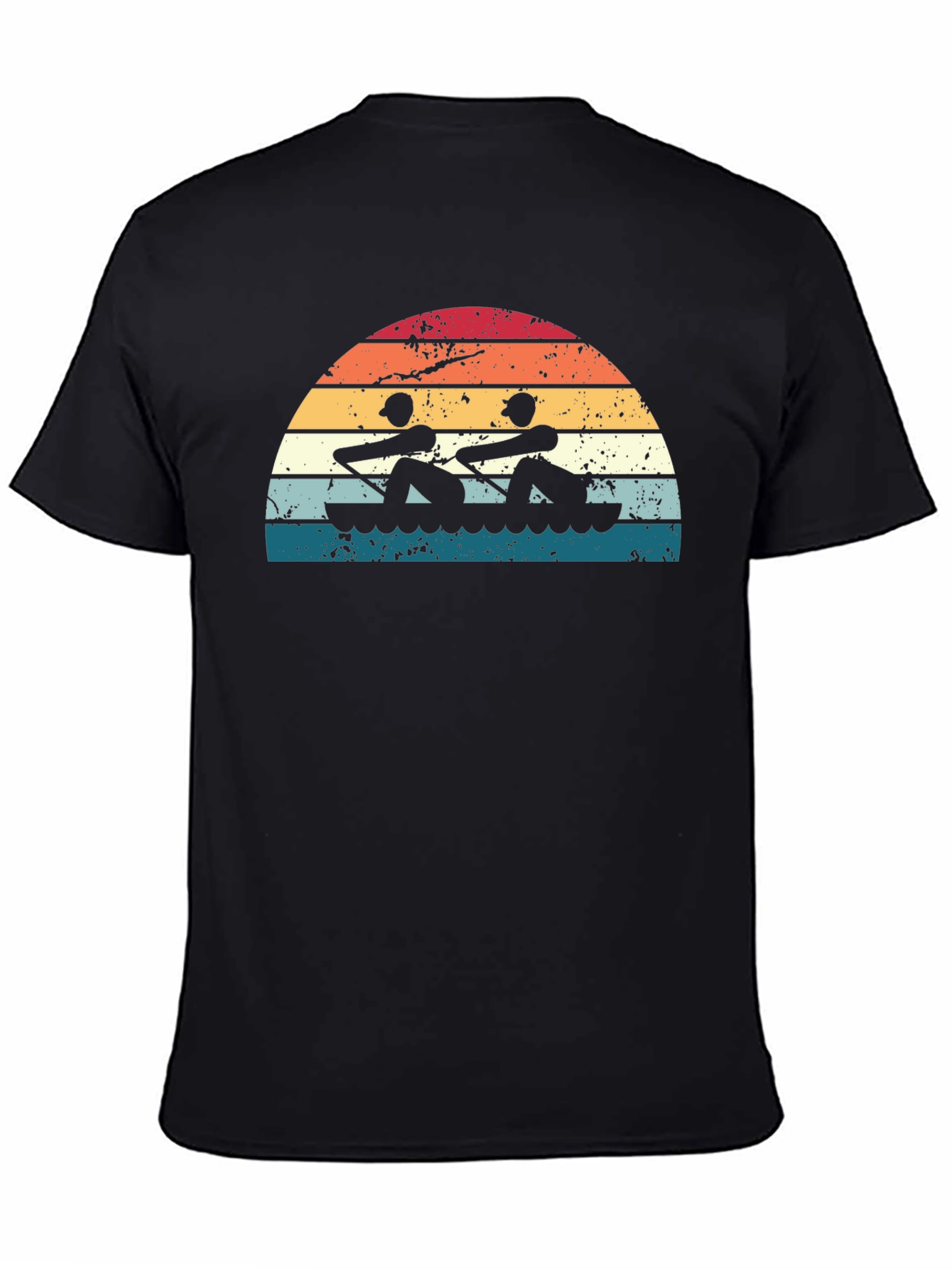 Rowing Sunset Graphic Tee - Black