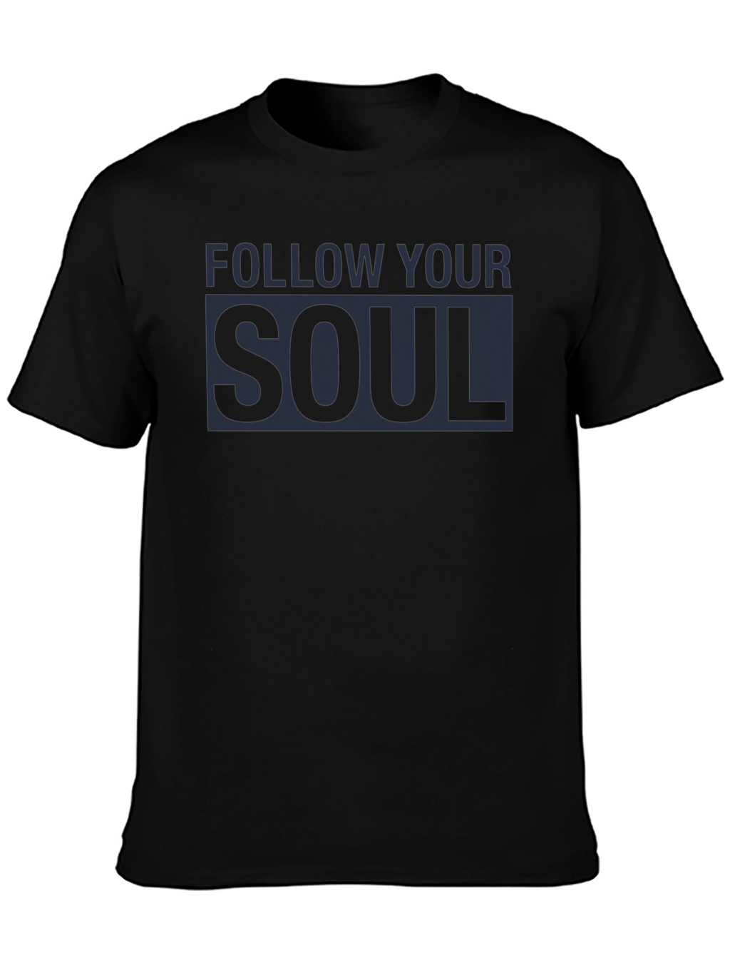 Follow Your Soul Graphic Tee - Black Cotton Blend