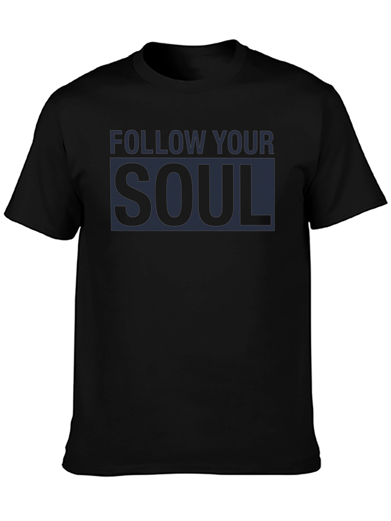 Follow Your Soul Graphic Tee - Black Cotton Blend