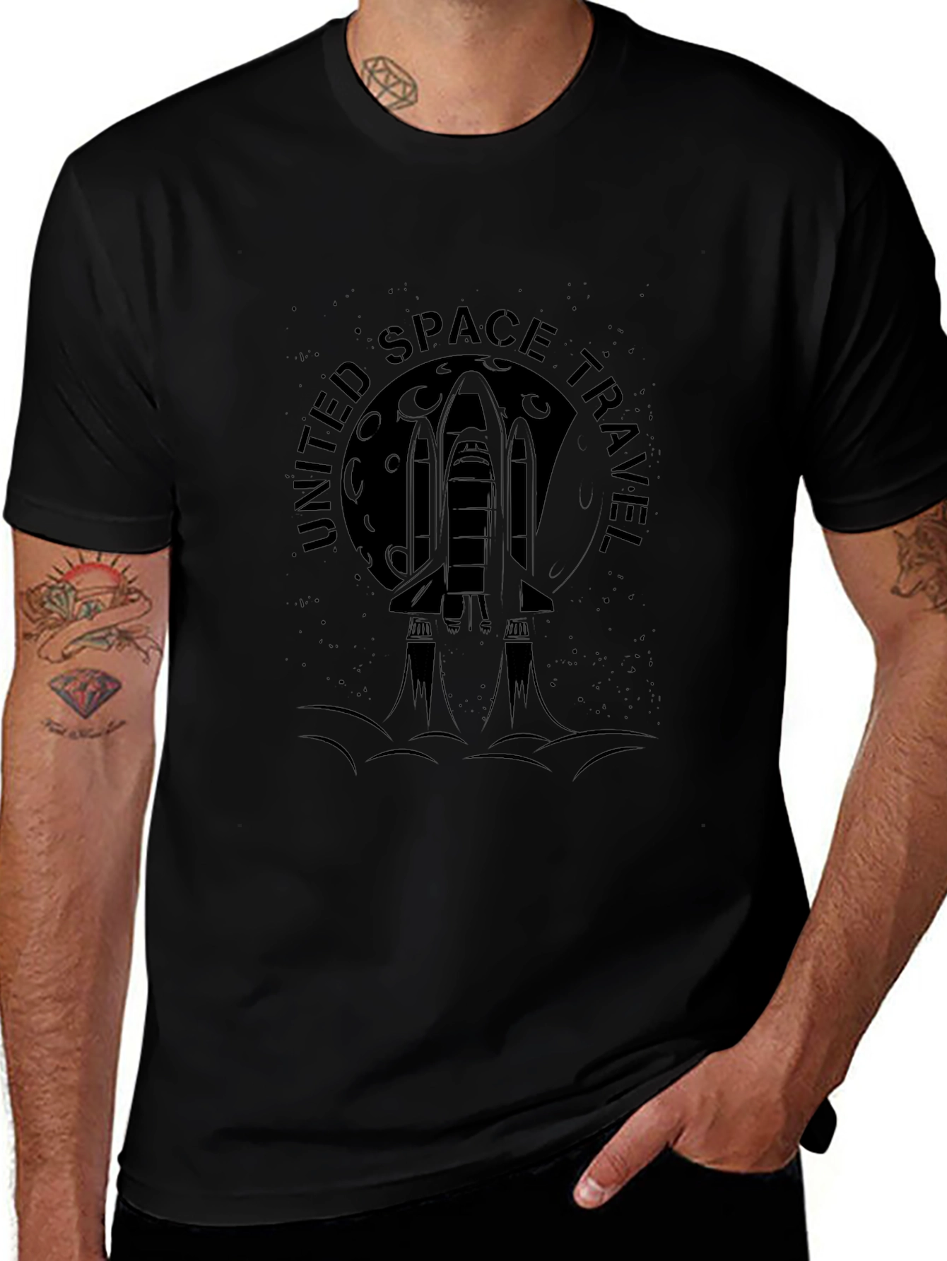 United Space Travel Graphic T-Shirt