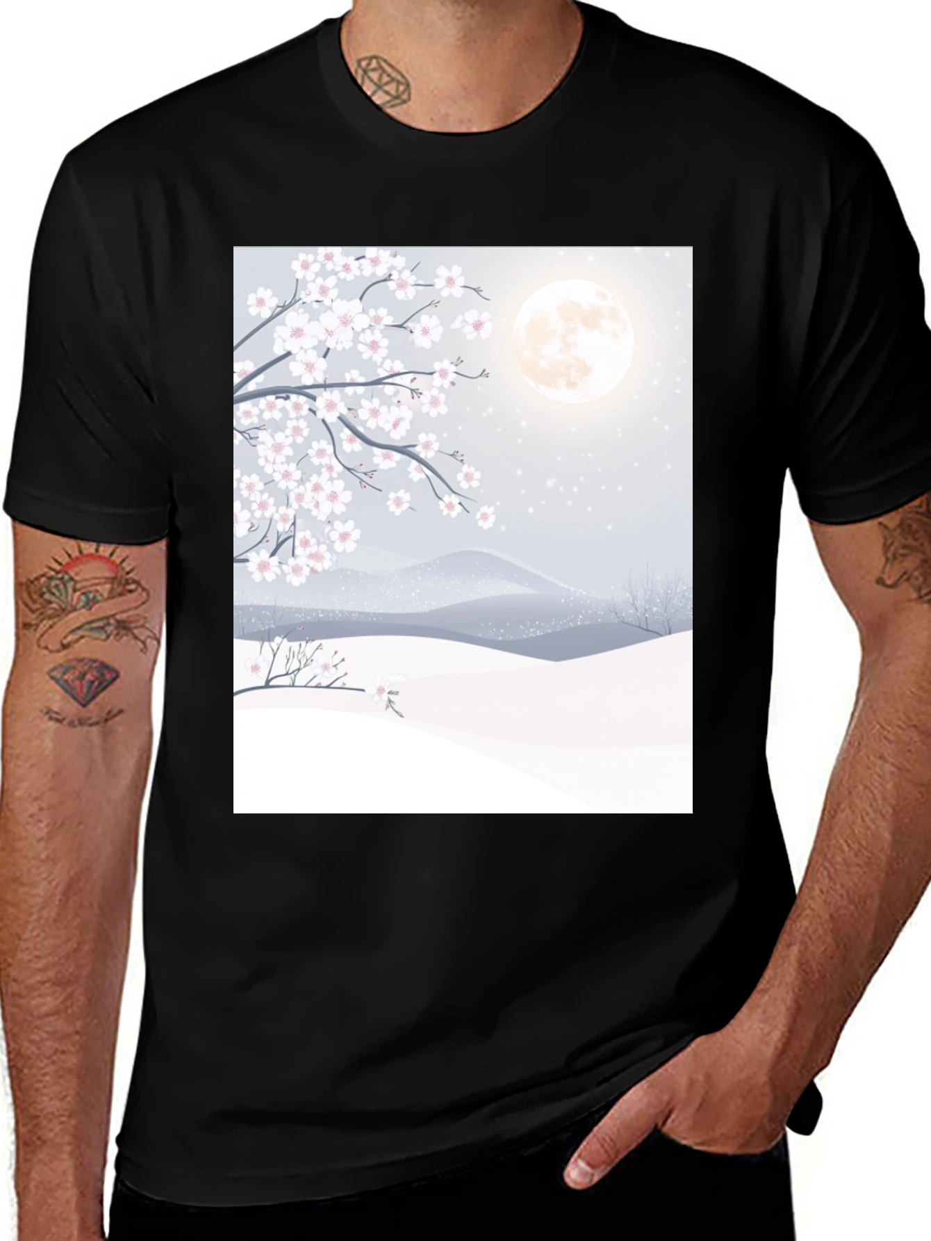 Cherry Blossom Moon T-Shirt
