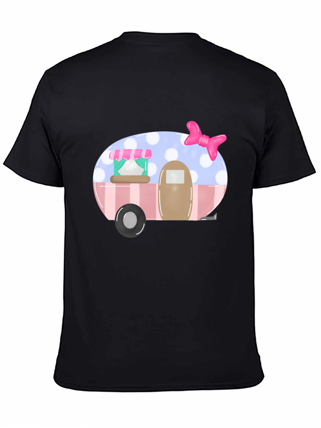 Cute Camper Graphic Tee - Black