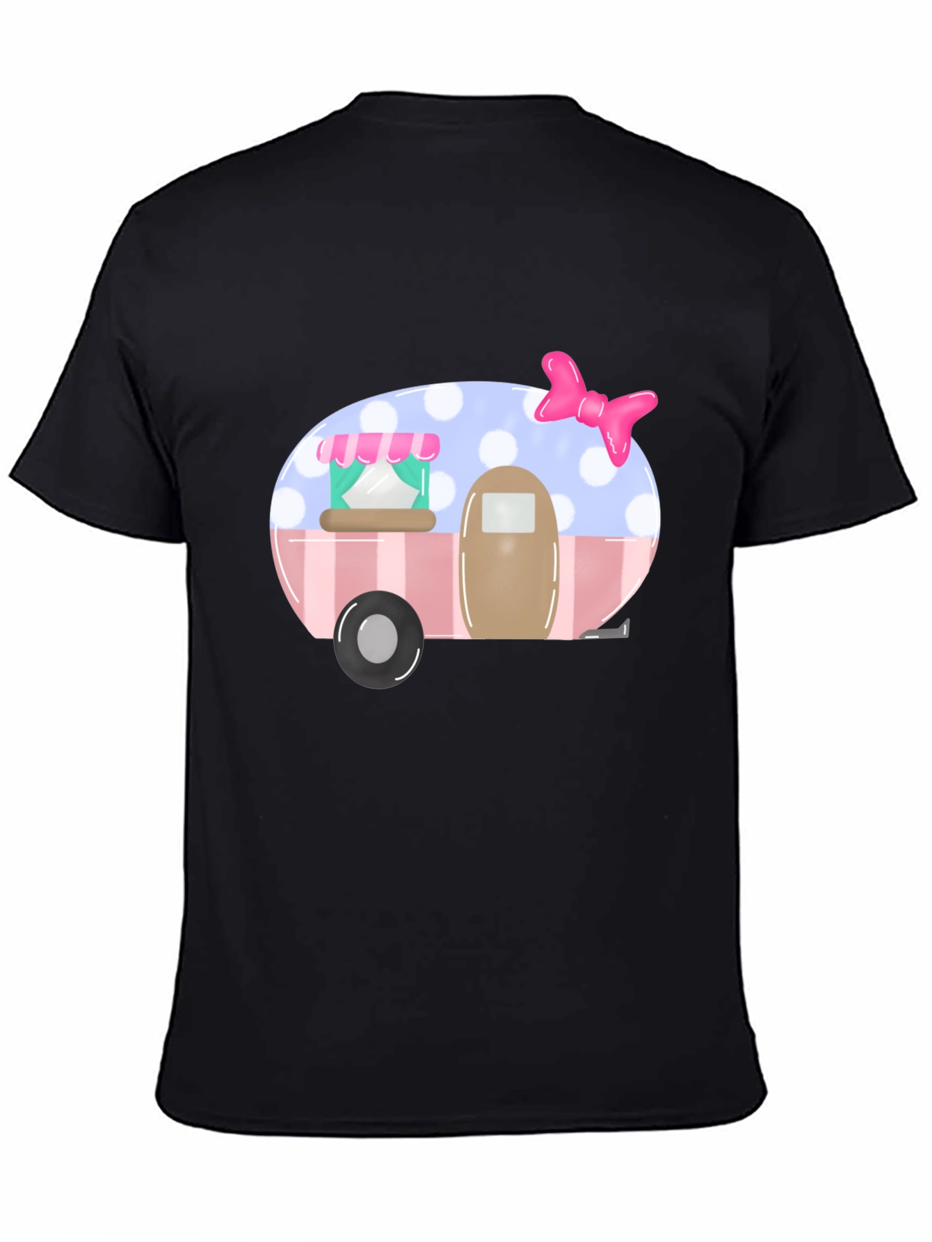 Cute Camper Graphic Tee - Black