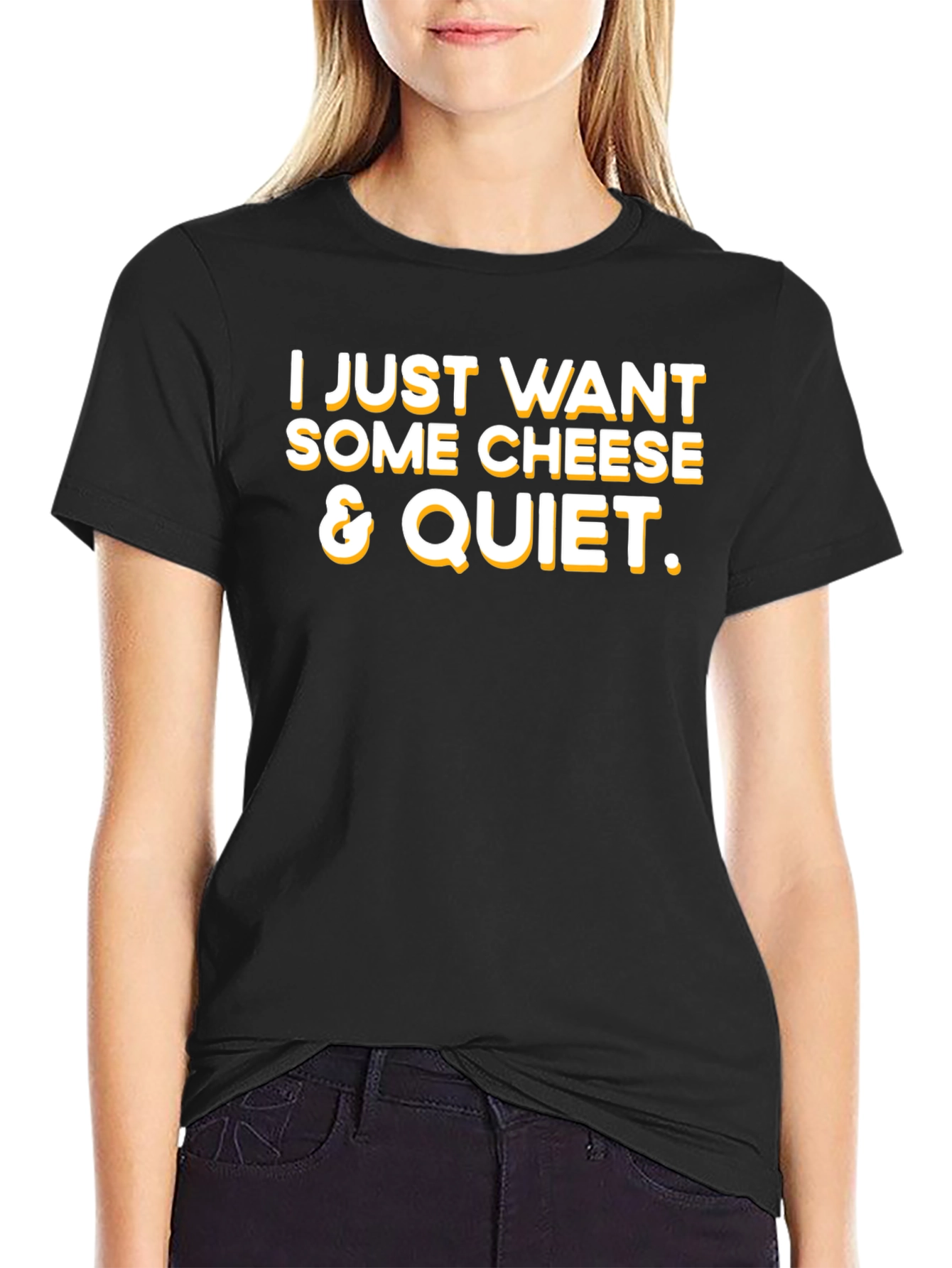 Cheese & Quiet T-Shirt - Funny Foodie Tee