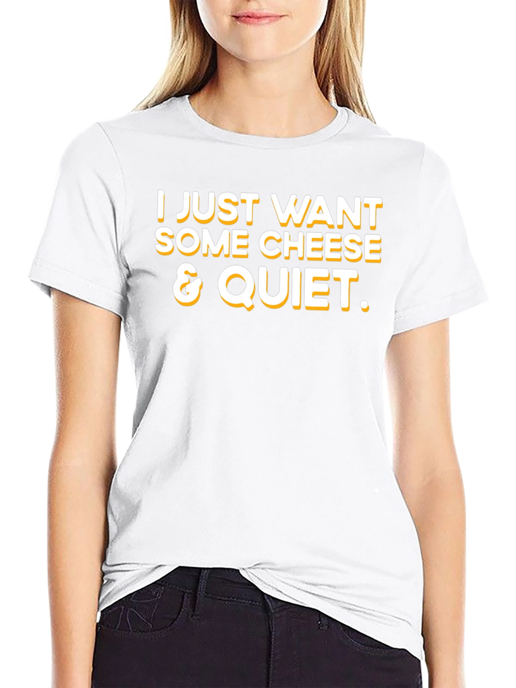 Cheese & Quiet T-Shirt - Funny Foodie Tee