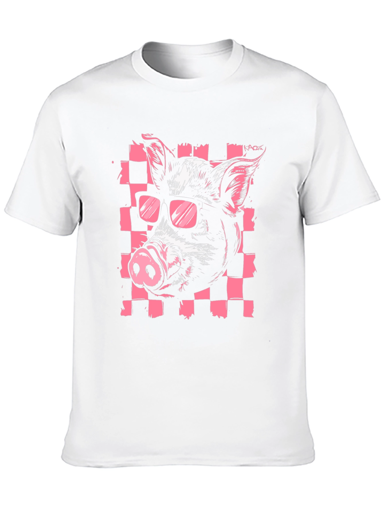 Cool Pig Graphic Print Black T-Shirt