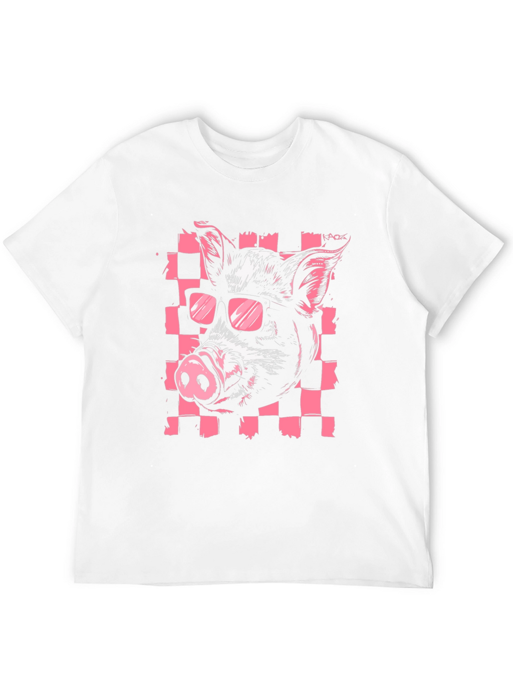 Cool Pig Graphic Print Black T-Shirt
