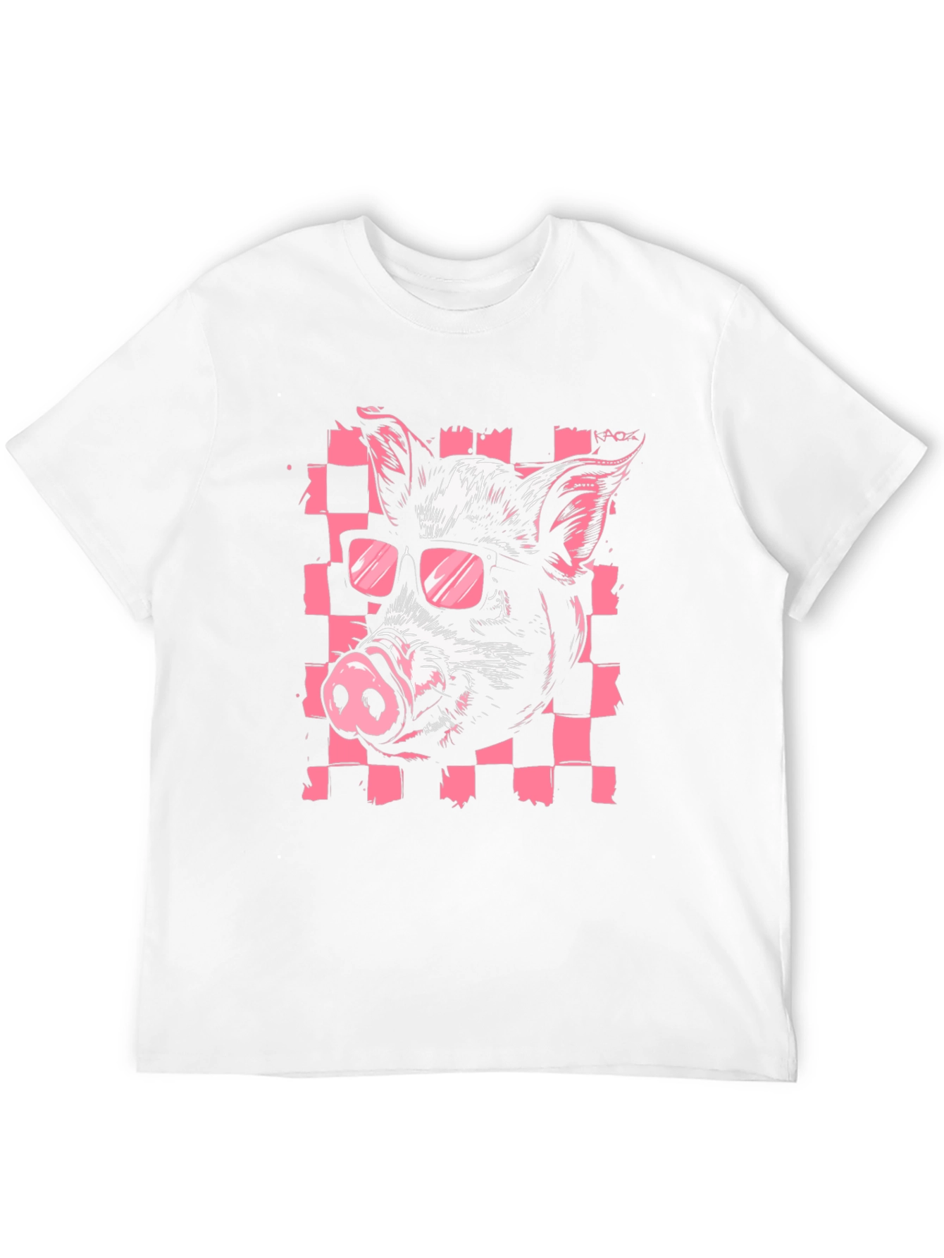 Cool Pig Graphic Print Black T-Shirt