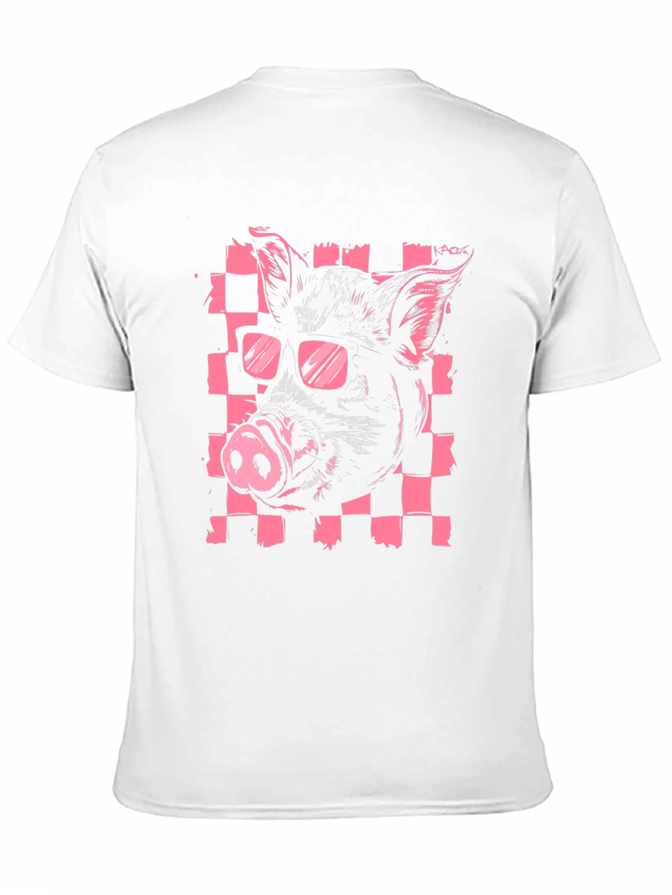 Cool Pig Graphic Print Black T-Shirt