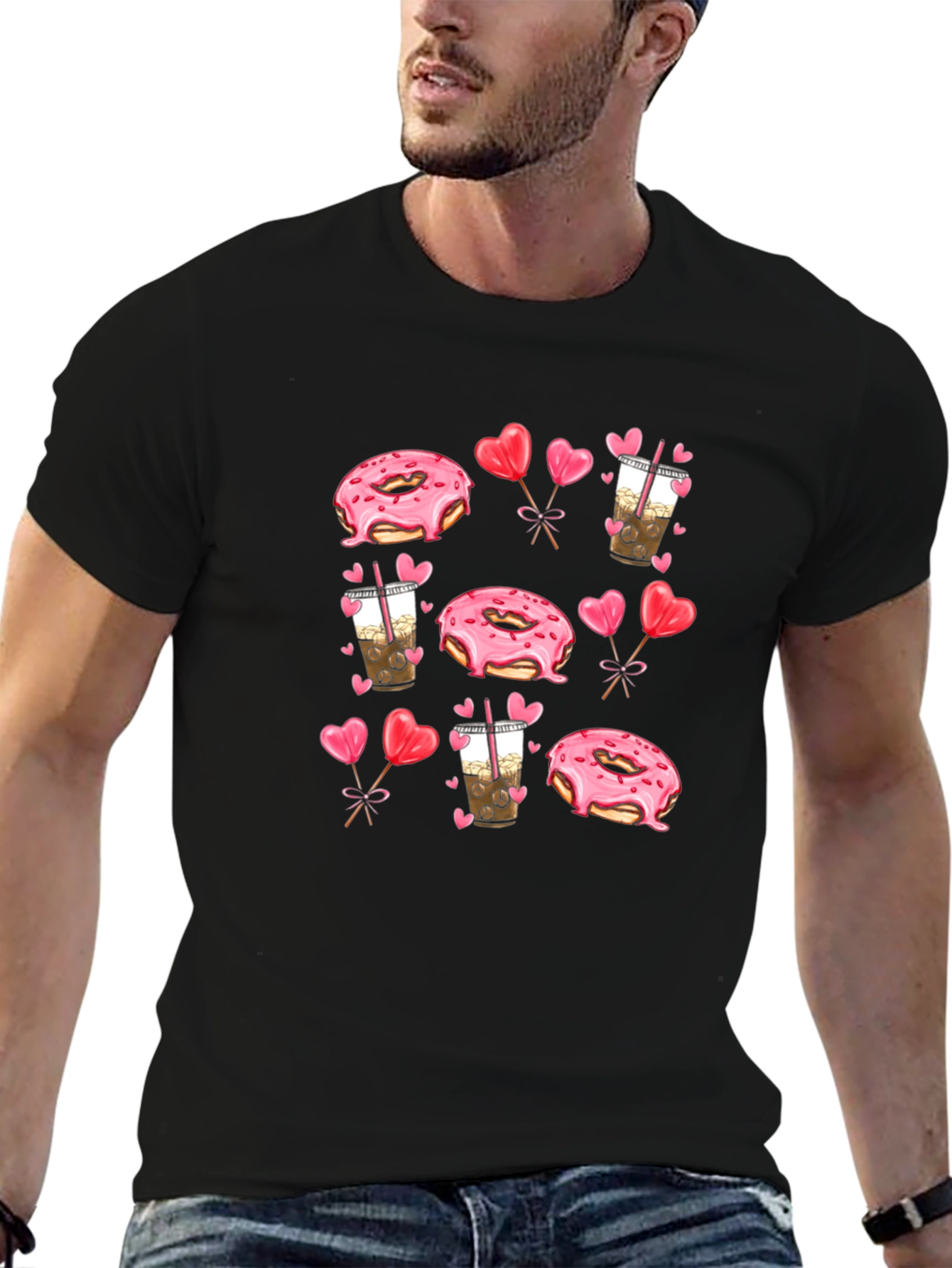 Donut & Boba Valentines Day T-Shirt