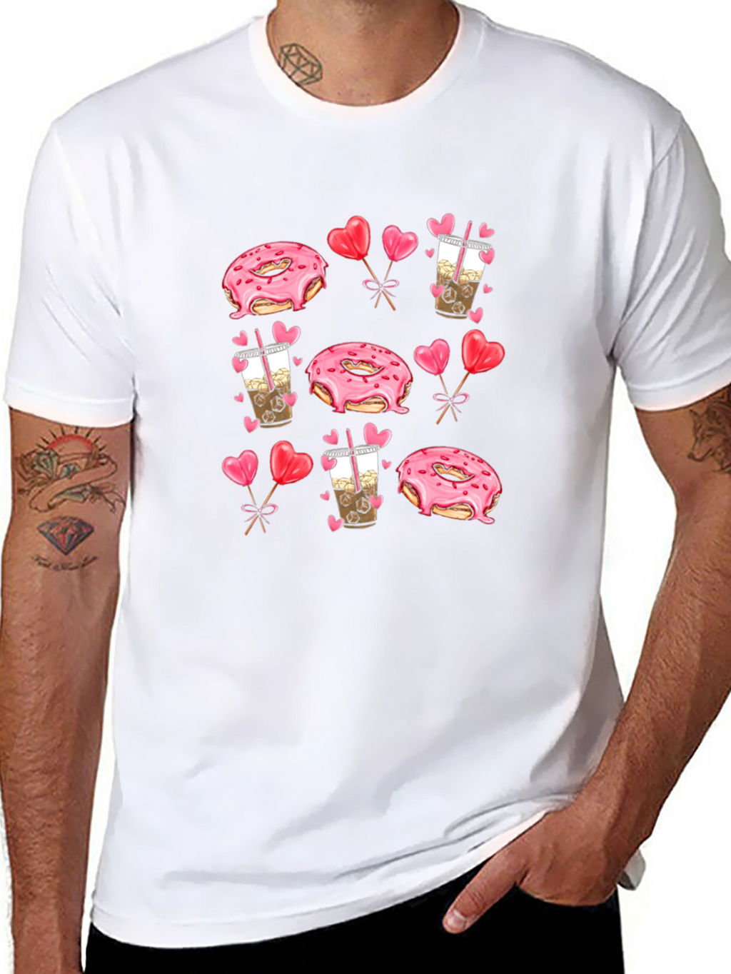 Donut & Boba Valentines Day T-Shirt