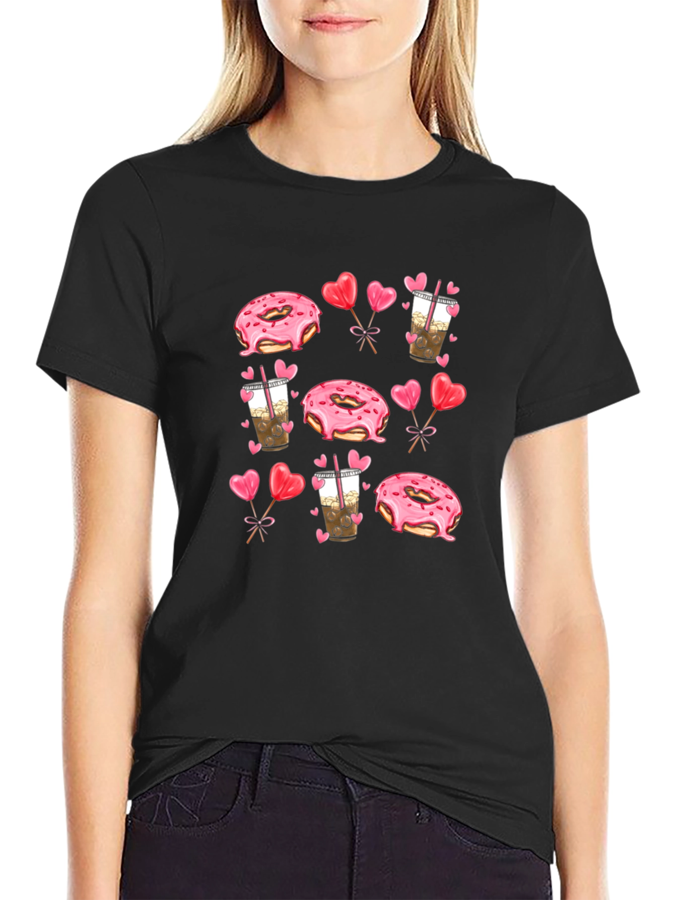Donut & Boba Valentines Day T-Shirt
