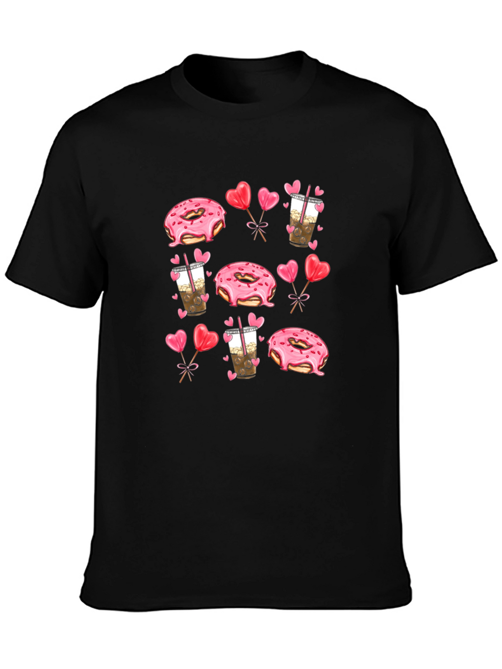 Donut & Boba Valentines Day T-Shirt
