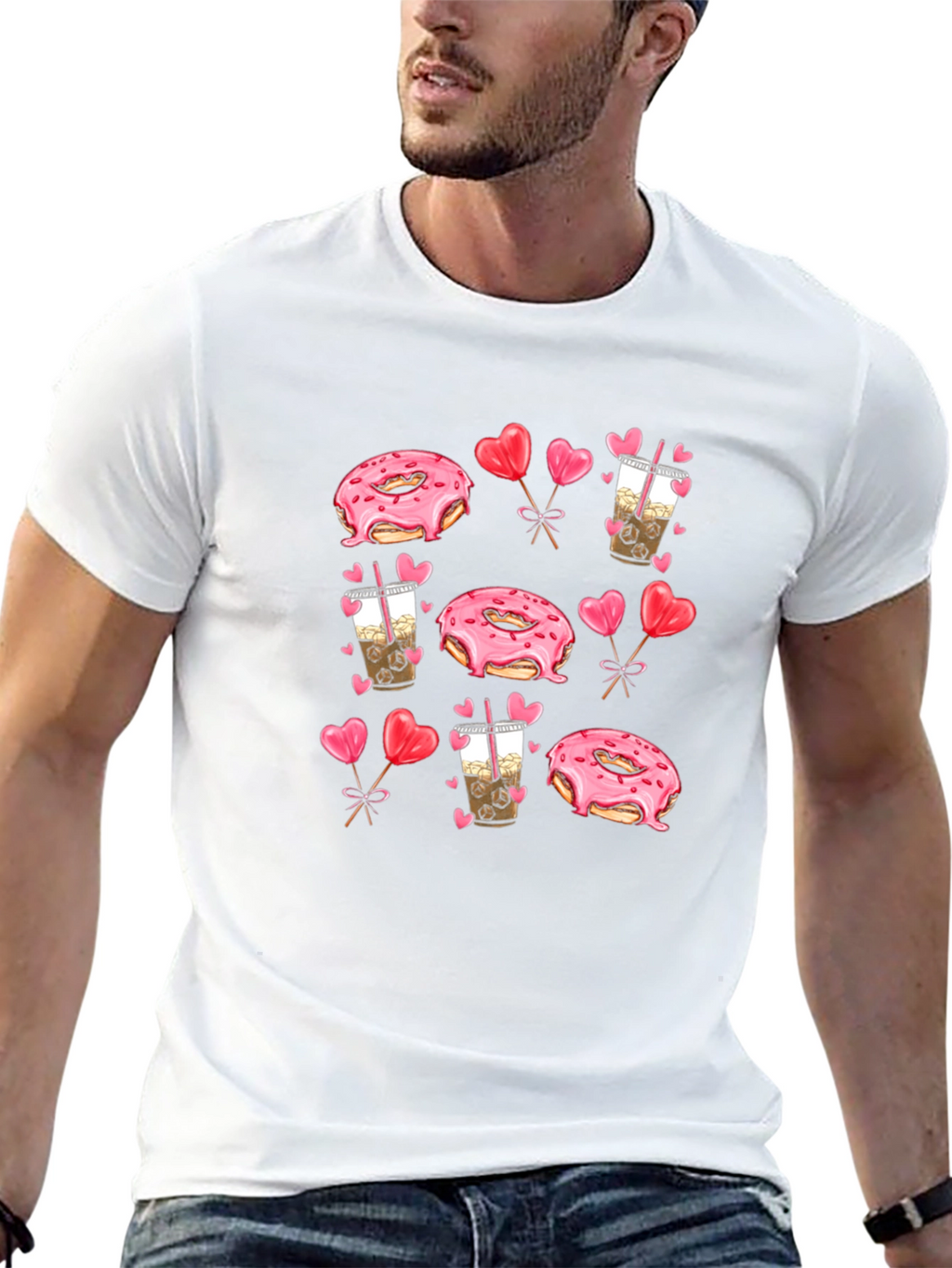 Donut & Boba Valentines Day T-Shirt