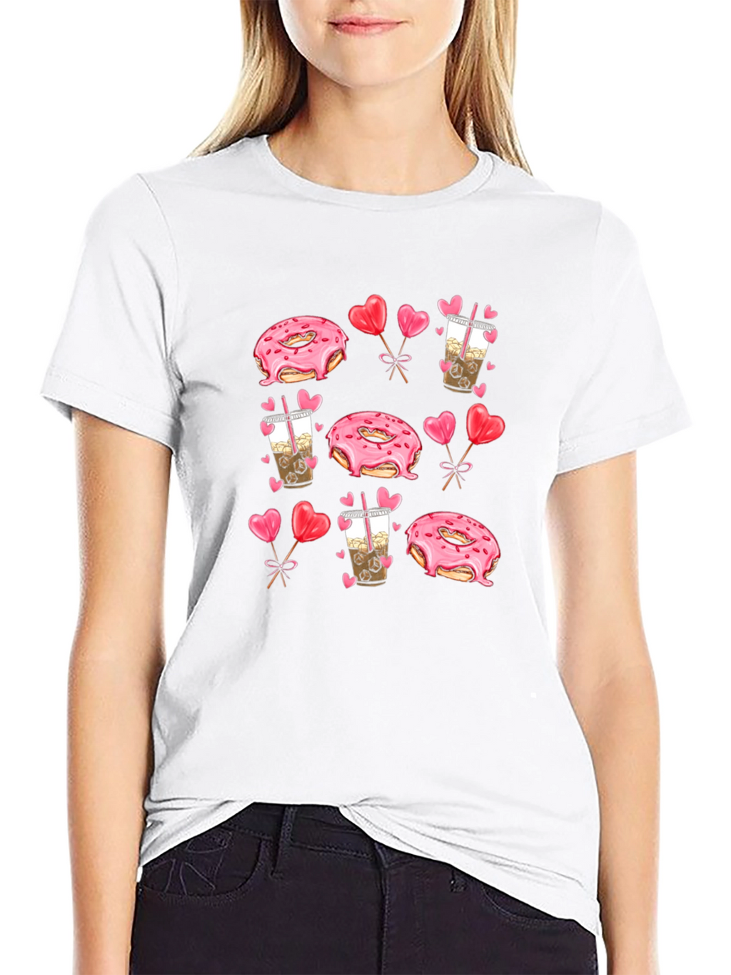 Donut & Boba Valentines Day T-Shirt