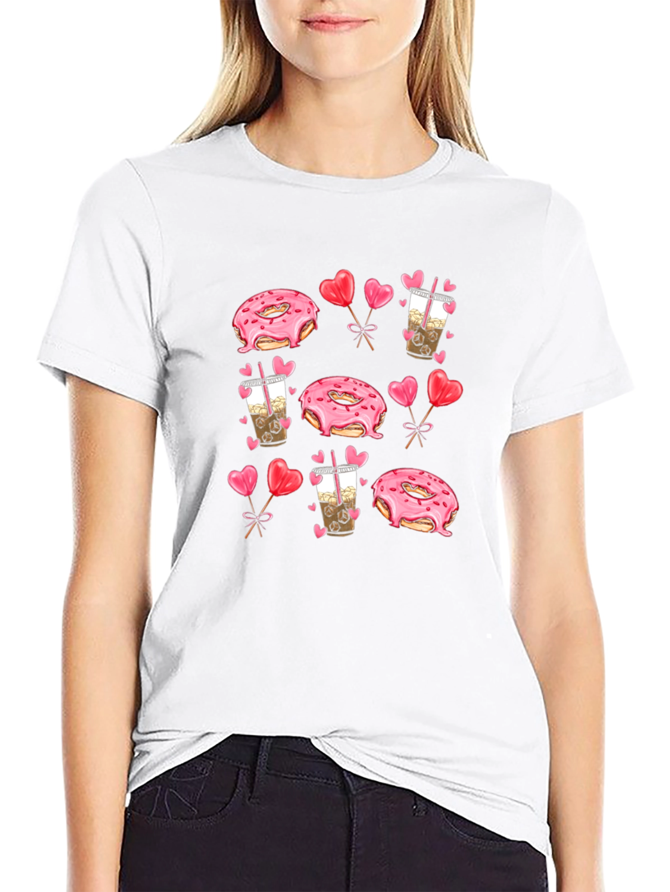 Donut & Boba Valentines Day T-Shirt