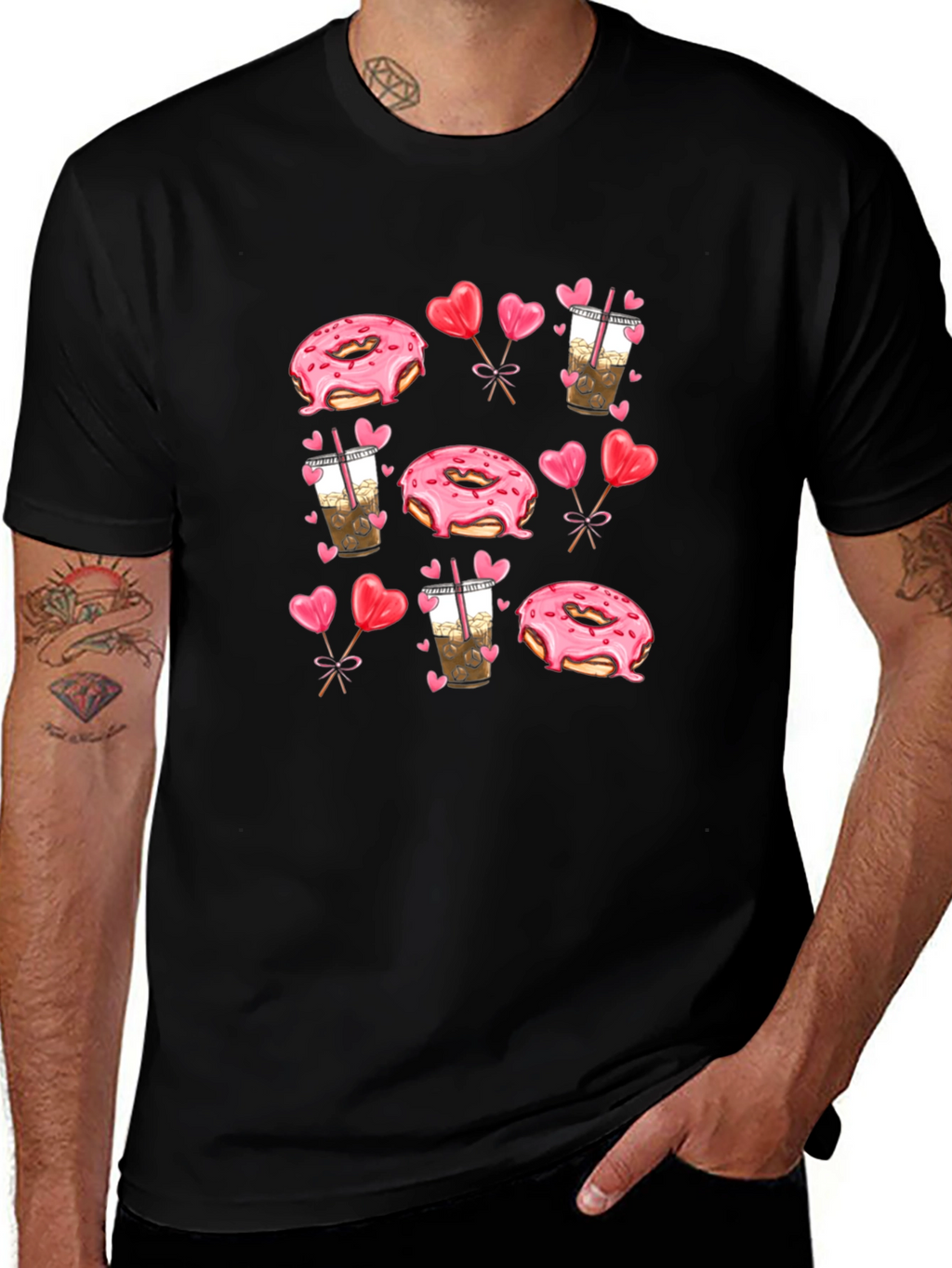 Donut & Boba Valentines Day T-Shirt