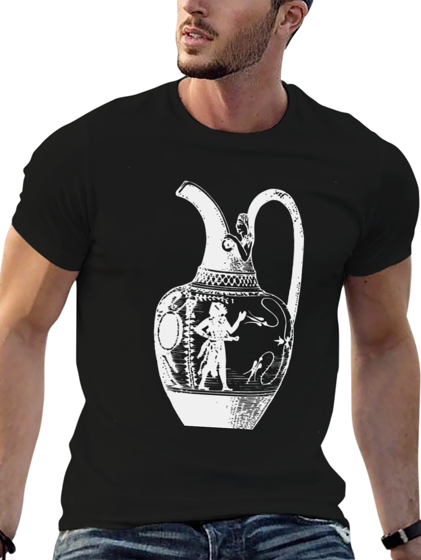 Ancient Vase Graphic Tee - Classic Black T-Shirt