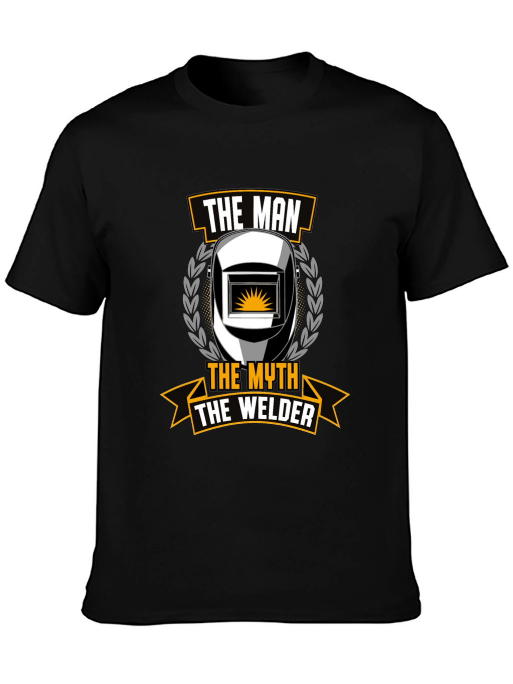 The Man The Myth The Welder Black T-Shirt