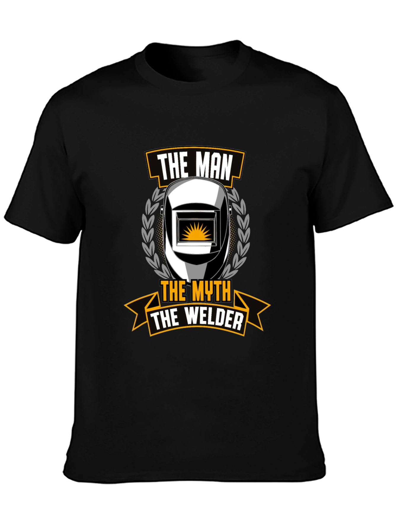 The Man The Myth The Welder Black T-Shirt