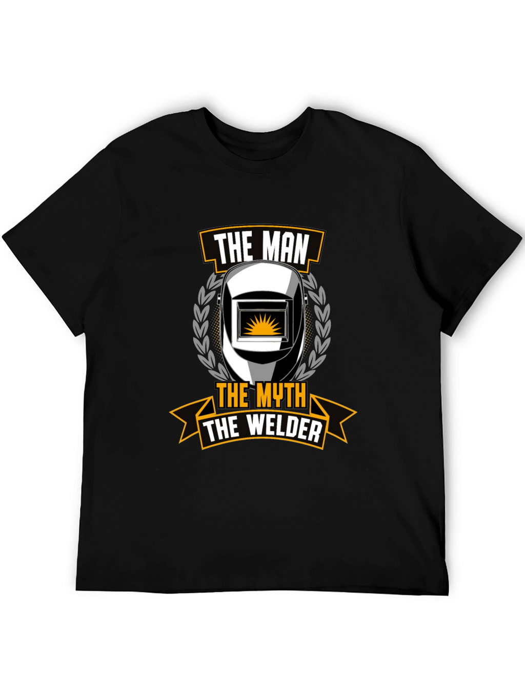The Man The Myth The Welder Black T-Shirt