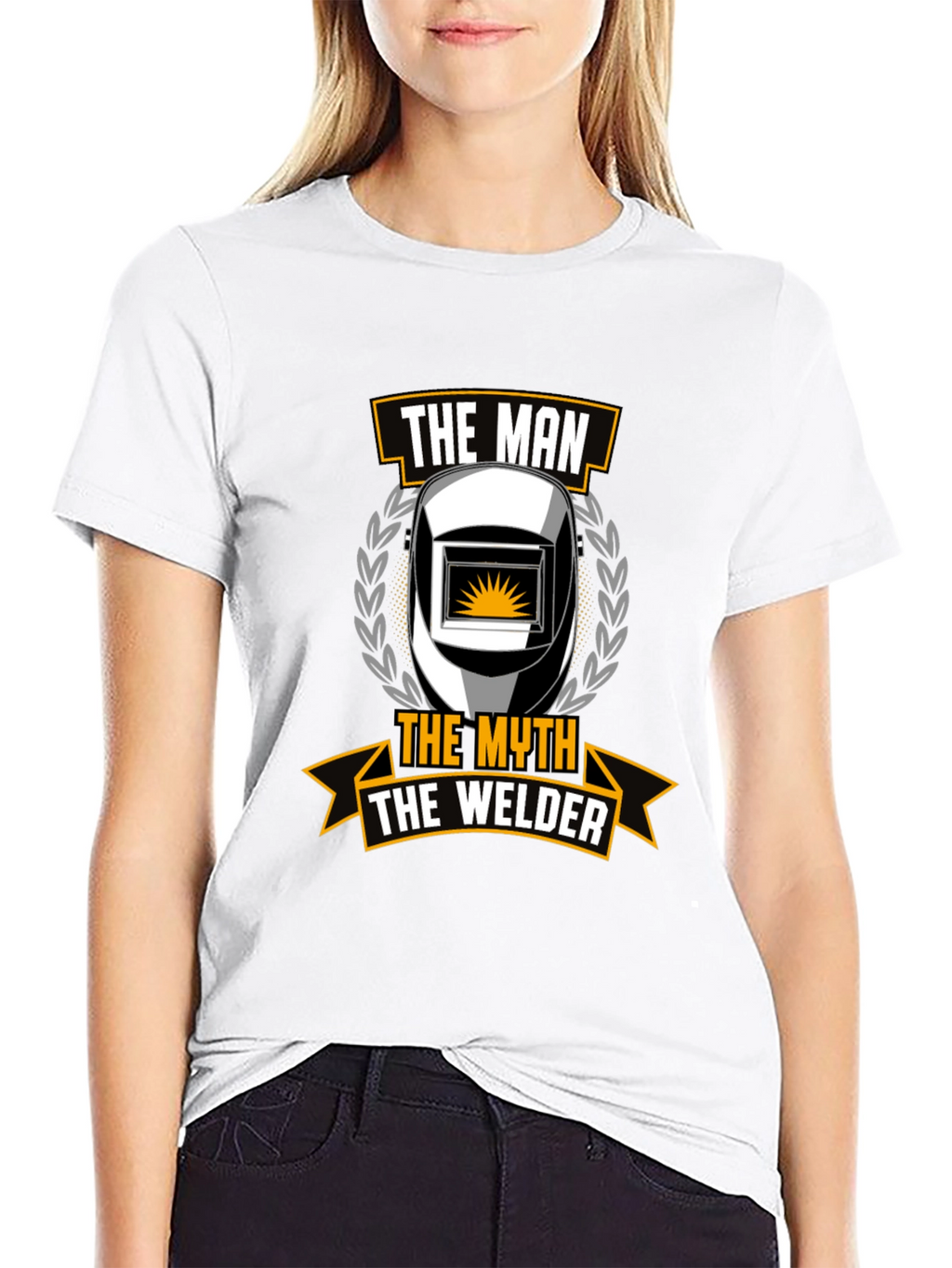 The Man The Myth The Welder Black T-Shirt