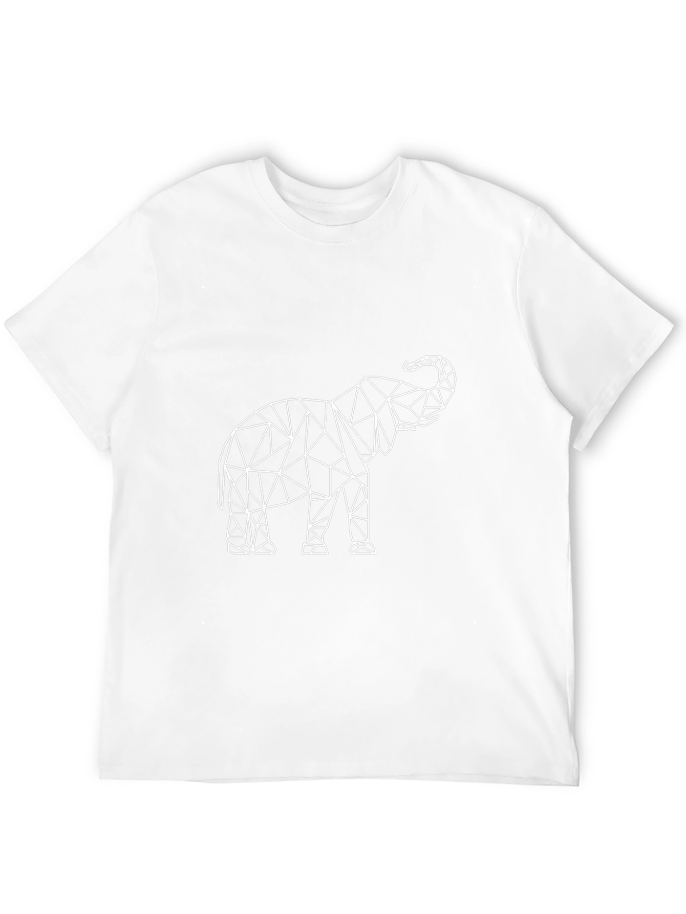 Geometric Elephant Graphic Tee - Modern Style
