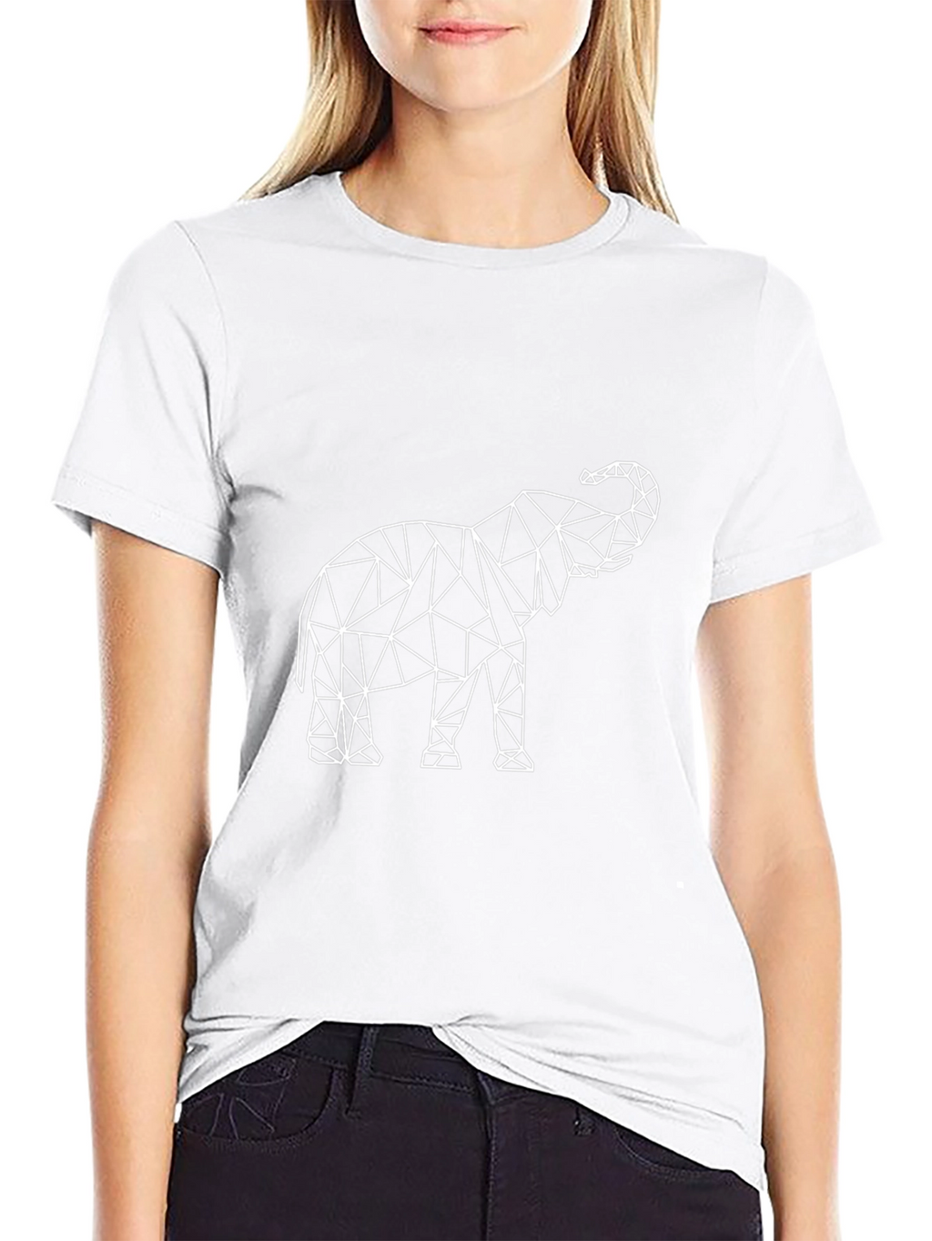 Geometric Elephant Graphic Tee - Modern Style