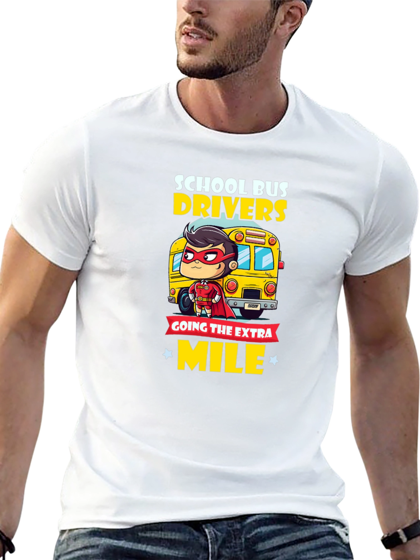 School Bus Driver Hero T-Shirt