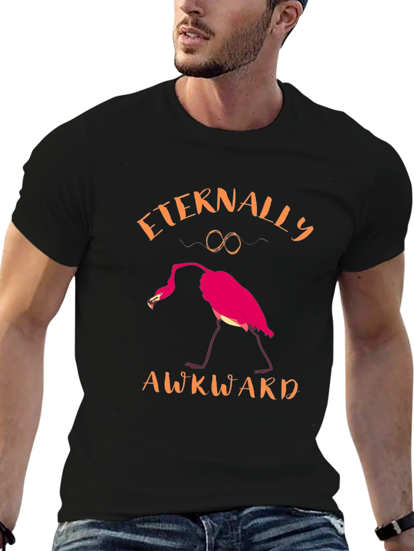 Eternally Awkward Flamingo Graphic Tee
