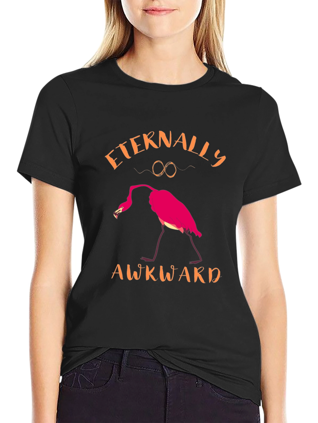 Eternally Awkward Flamingo Graphic Tee