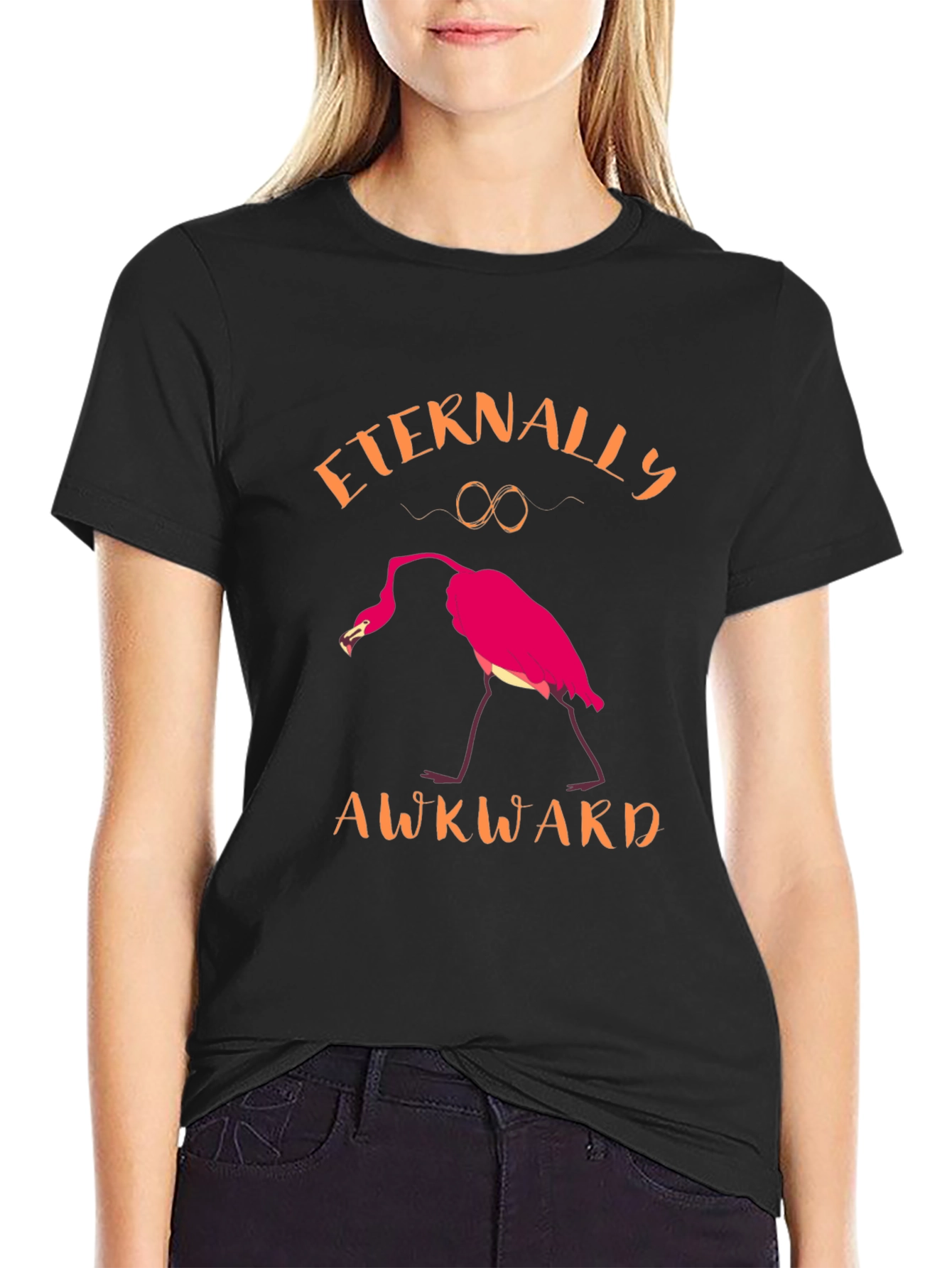 Eternally Awkward Flamingo Graphic Tee