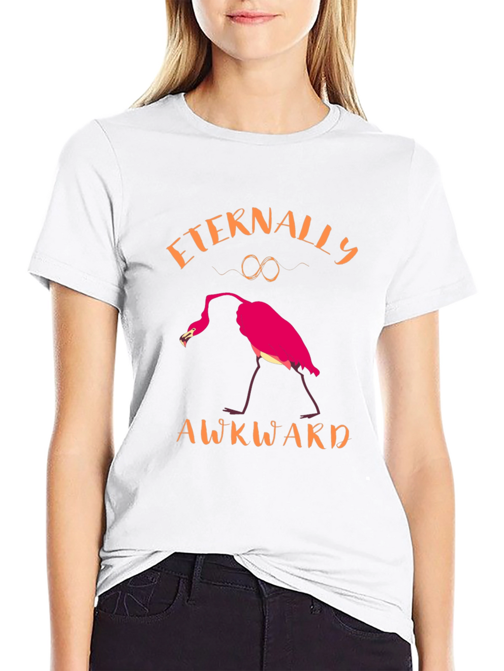 Eternally Awkward Flamingo Graphic Tee