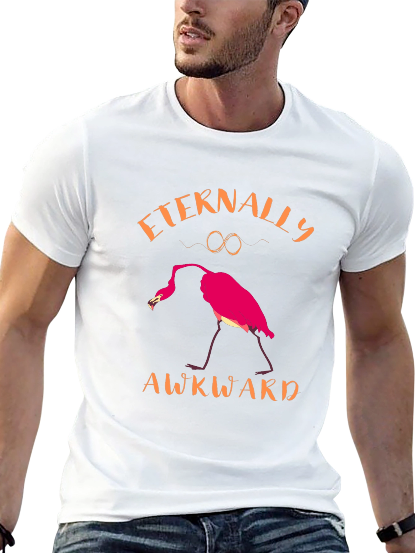 Eternally Awkward Flamingo Graphic Tee